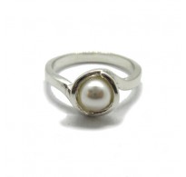 R001830P Stylish Sterling Silver Ring Solid 925 With 6mm Pearl Perfect Quality Handmade